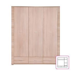 Gra - 3-ajtós szekrény 0000062657