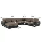 Ágyazható u alakú ülőgarnitúra 0000086932