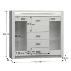 Vitrines komód K08488