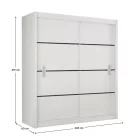 Gardróbszekrény 200 cm széles S47811