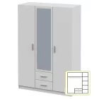 Tükrös gardróbszekrény S80963