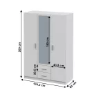 Tükrös gardróbszekrény S80963