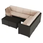 Barna rattan kerti bútor 0000254773