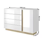 Fehér magasfényű komód 0000264432