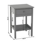 Éjjeliszekrény szürke 0000307670