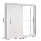 Gardróbszekrény 180 cm széles S27255