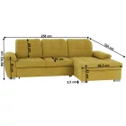 Ágyazható sarokgarnitúra 0000352215