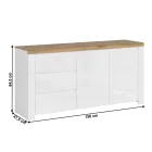 Fehér magasfényű komód 0000352380