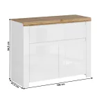 Magasfényű fehér komód 0000352381