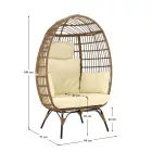 Rattan kerti fotel 0000371806