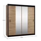 Tolóajtós gardróbszekrény 200 cm S85090