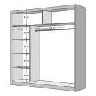 Tolóajtós gardróbszekrény 200 cm S85090