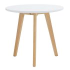 2 dohányzóasztal szett, fém, fehér/bükk, MALTO 2 NEW