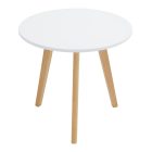 2 dohányzóasztal szett, fém, fehér/bükk, MALTO 2 NEW