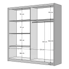 Gardróbszekrény 150 cm széles S05001