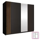 Gardróbszekrény 200 cm széles S05002