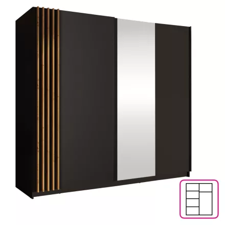 Gardróbszekrény 200 cm széles S05002