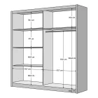 Gardróbszekrény 200 cm széles S05003