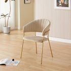Design étkezőszék, bézs Velvet szövet/gold króm arany, DASMIN NEW TYP 1