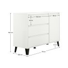 Komód, fehér, BOGAN NEW 1D3S