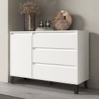 Komód, fehér, BOGAN NEW 1D3S