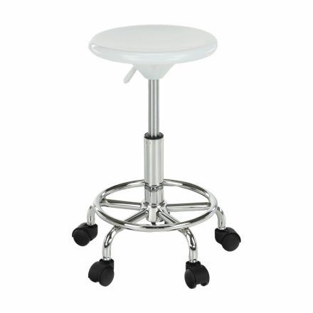 Szék, fehér/króm, MABEL 4 NEW