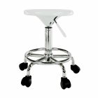 Szék, fehér/króm, MABEL 4 NEW