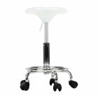 Szék, fehér/króm, MABEL 4 NEW