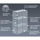 Üveges vitrin Strong S3 4002L tölgy