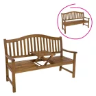 Fa kerti pad asztallal P67731