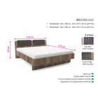 Sa-DM Fa ágykeret 180 cm canyon tölgy