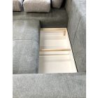 Ágyazható sarokkanapé -MEG001 szürke szövettel