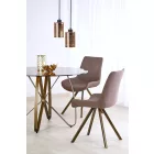 Kerek üveg étkezőasztal T12622