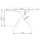 Üveglapos étkezőasztal T23004