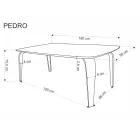 Fa asztallapos étkezőasztal T25182