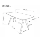 Fa asztallapos étkezőasztal T25181