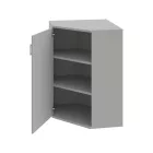 Irodai polcos sarokszekrény Strong SRV3 01L szürke