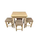 Étkezőgarnitúra asztal+4db stoki sonoma T9018-9-01