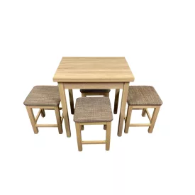 Étkezőgarnitúra asztal+4db stoki sonoma T9018-9-01