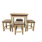 Étkezőgarnitúra asztal+4db stoki sonoma T9018-9-01