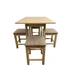 Étkezőgarnitúra asztal+4db stoki sonoma T9018-9-01