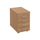 Zárható 4 fiókos irodai konténer K34CN meggy