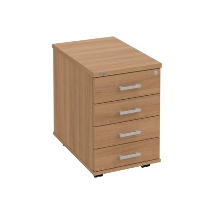 Zárható 4 fiókos irodai konténer K34CN meggy