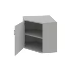 Irodai polcos sarokszekrény Strong SRV2 01L szürke