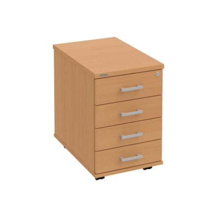 Zárható 4 fiókos irodai konténer K34CN bükk