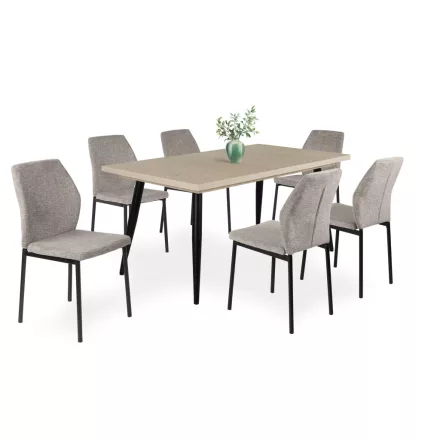 6 személyes kibővíthető étkezőgarnitúra 6 db székkel E83913