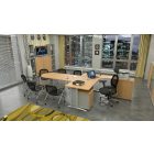 Zárható 4 fiókos irodai konténer K34CPTON akác