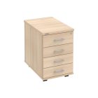 Zárható 4 fiókos irodai konténer K34CN akác