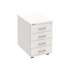 Zárható 4 fiókos irodai konténer K34CN fehér