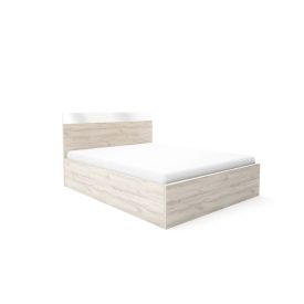 Ze-DM Fa ágykeret 160x200 cm justus tölgy és fehér
